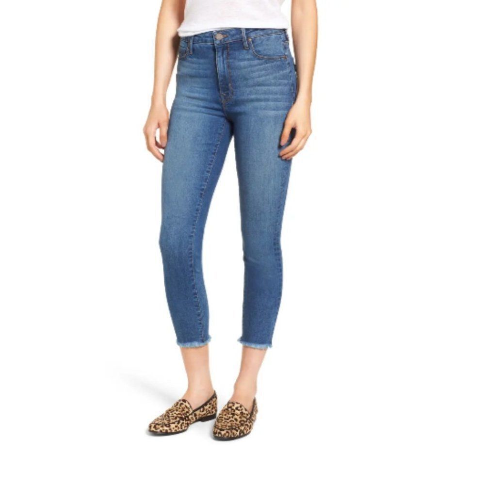 PARKER SMITH 'Bombshell' Raw Hem Skinny Jeans